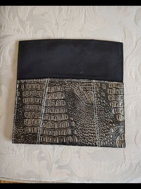 Miche Black and Metallic Croc-Embossed Clutch Cover